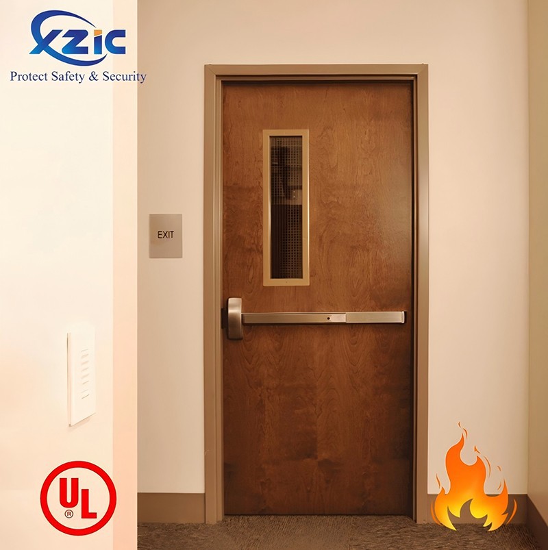 Commercial Wood Fire Door with Vision Glass