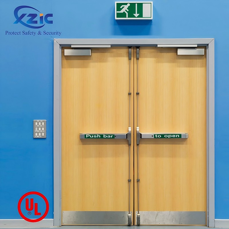 Double Wooden Fire Door